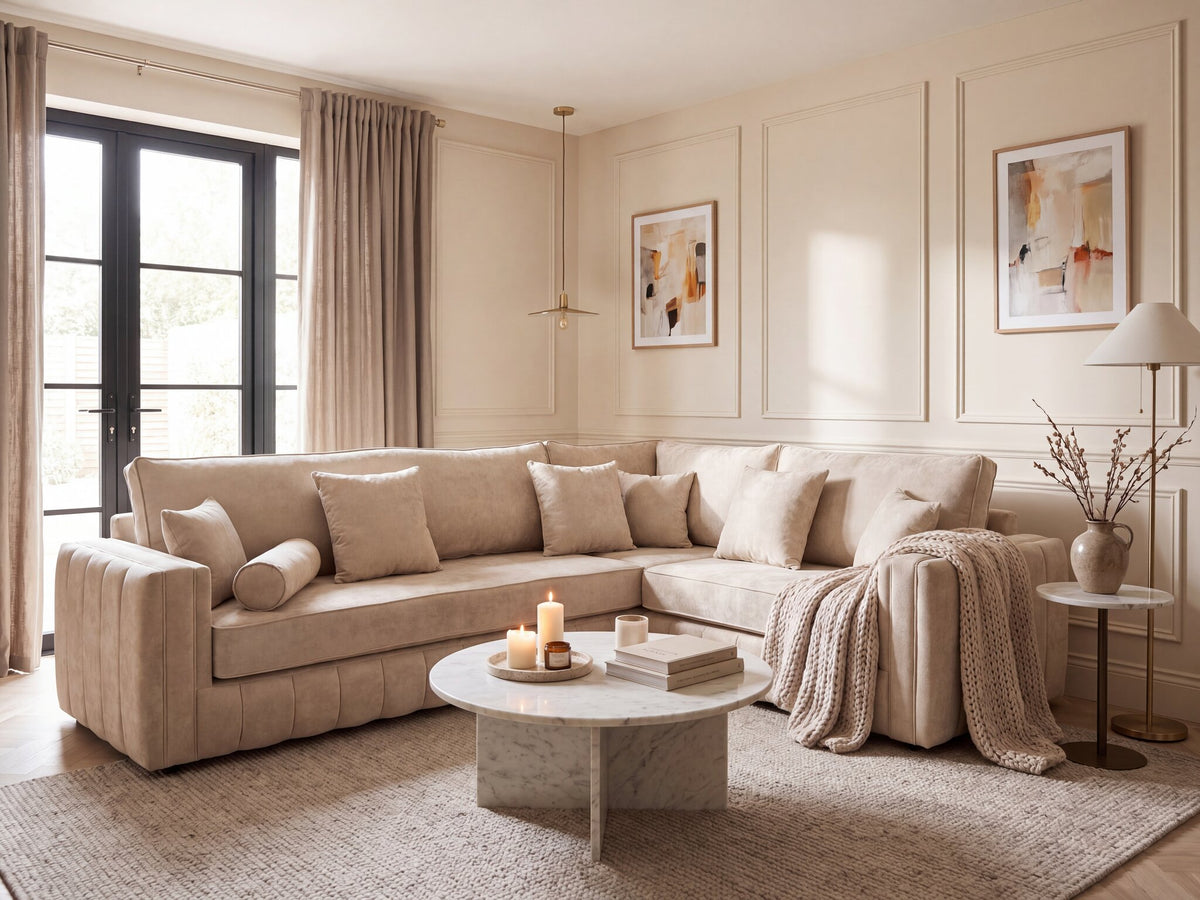Cream Velvet Corner