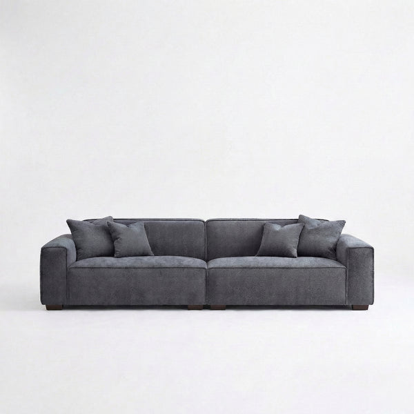 Kensington 4 Seater Sofa — Charcoal Grey Bouclé - 06