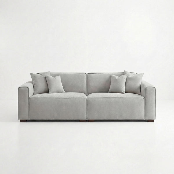 Kensington 3 Seater Sofa — Pebble Grey Bouclé - 06