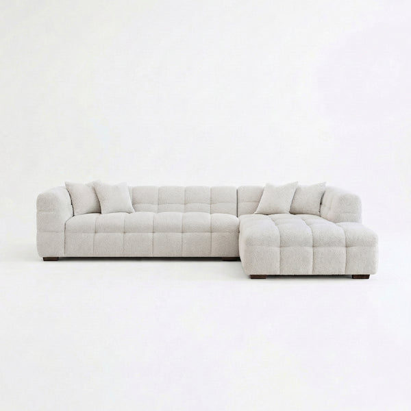 Savoy Corner Sofa RHF — Oatmeal Beige Bouclé studio