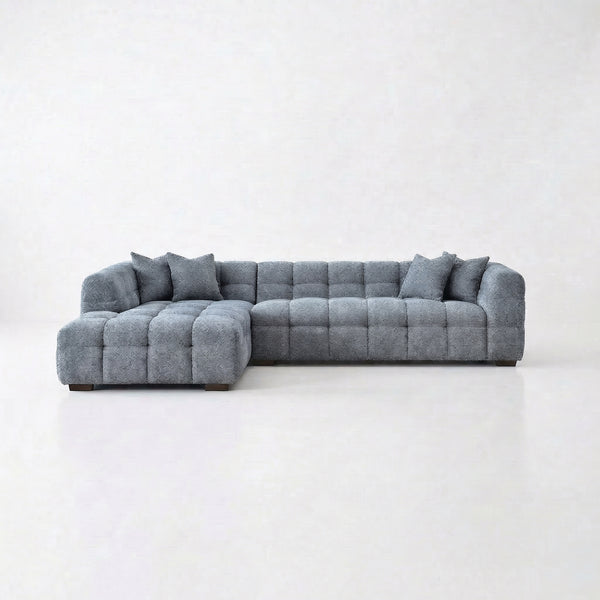 Savoy Corner Sofa LHF — Iron Grey Bouclé studio
