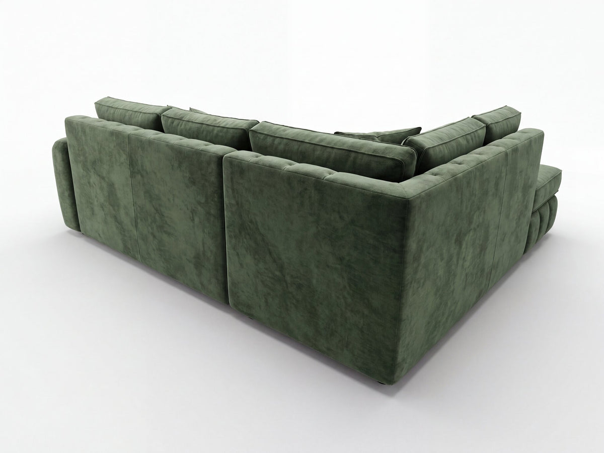 Green Chenille Chaise