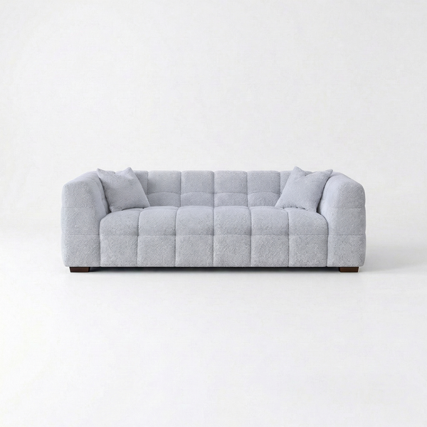 Savoy 3 Seater Pearl Bouclé — Side Profile