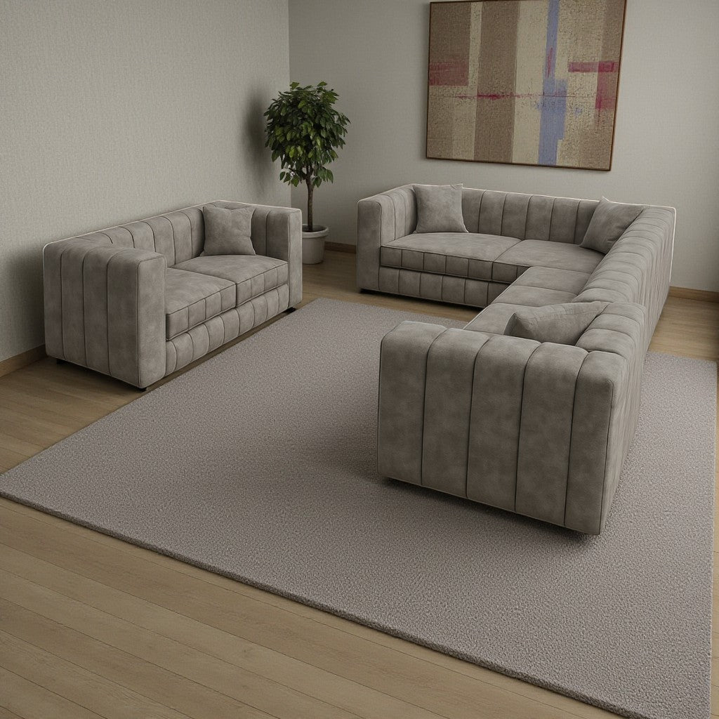 The Ashton Full Chesterfield Linen Sofa