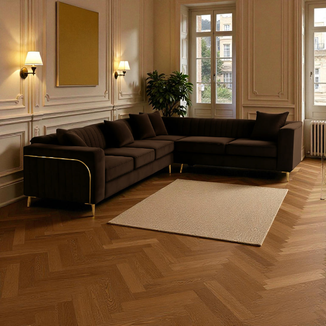 The Ashton Modern Linen Comfort Sofa