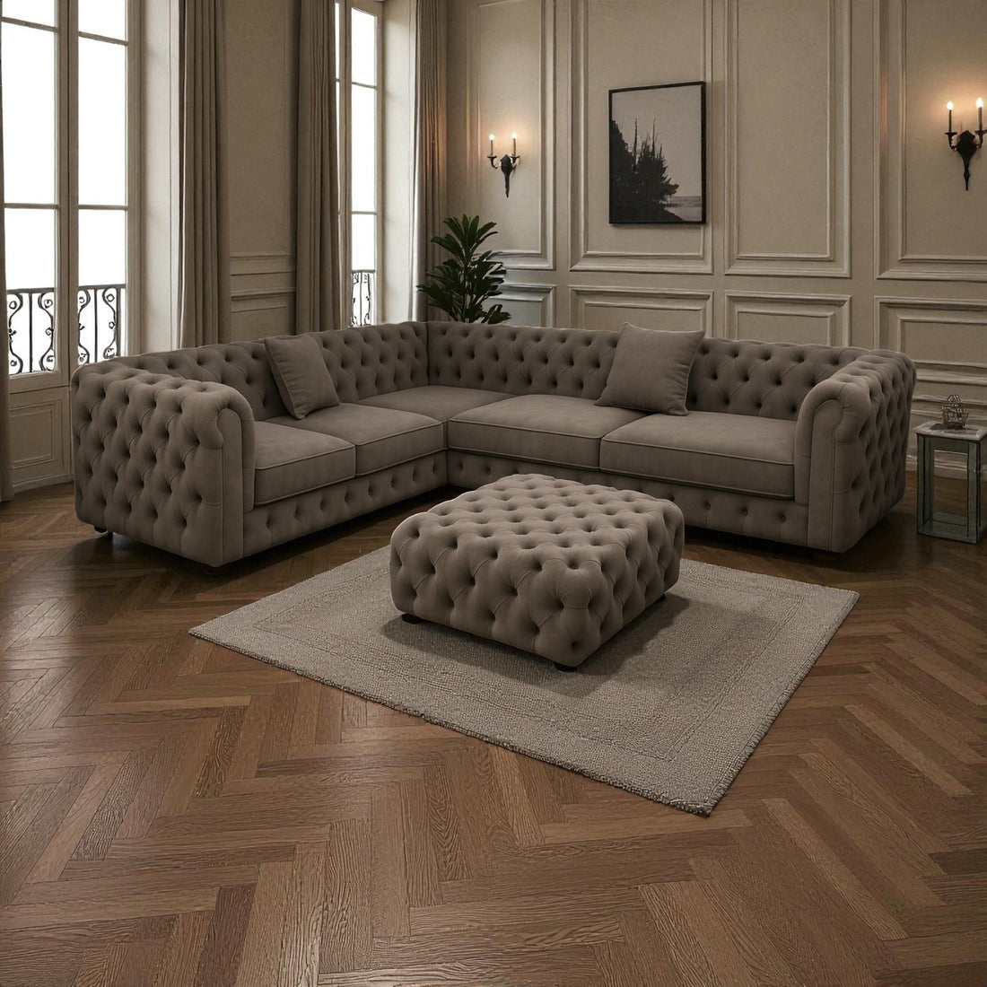 The Ashton Signature 2C2 Full Chesterfield Sofa