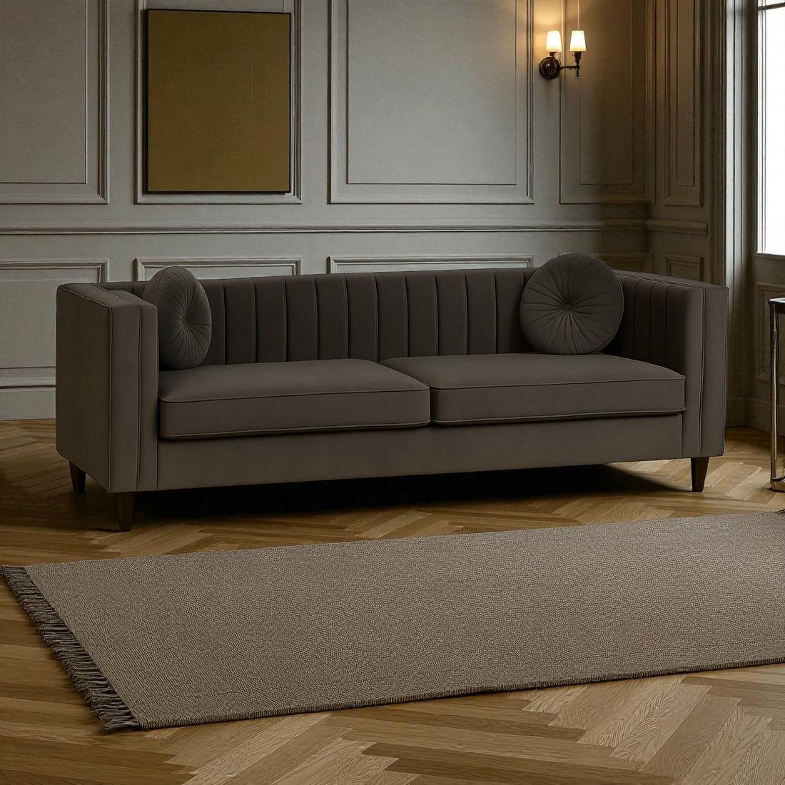 The Belmont Classic Linen Sofa  4 Seater