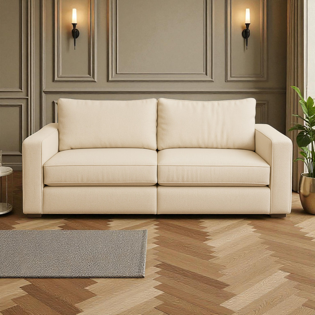 The Elegant 2-Seater High-Back Sofa