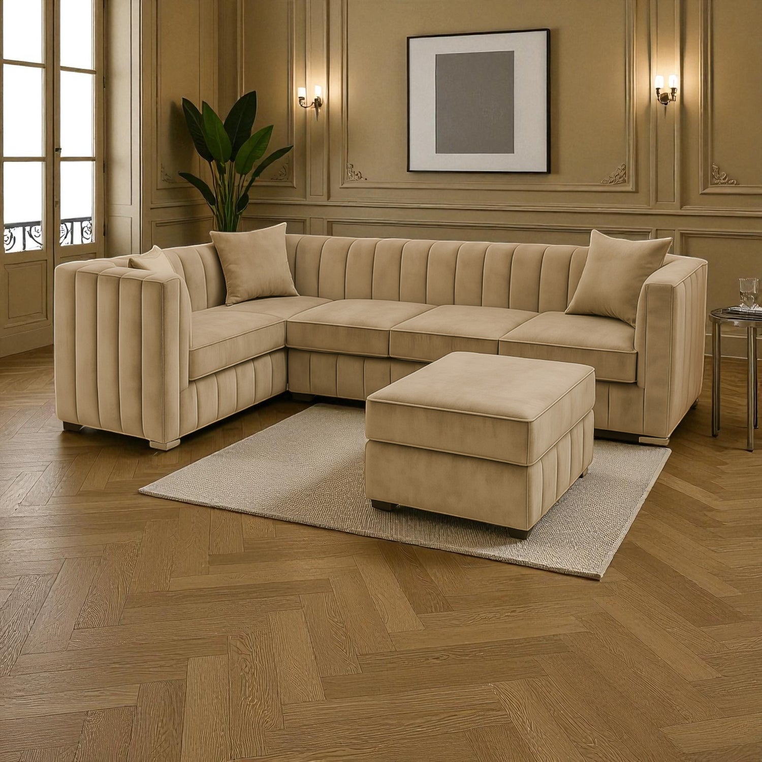 The Verona 1C3 Linen Chesterfield