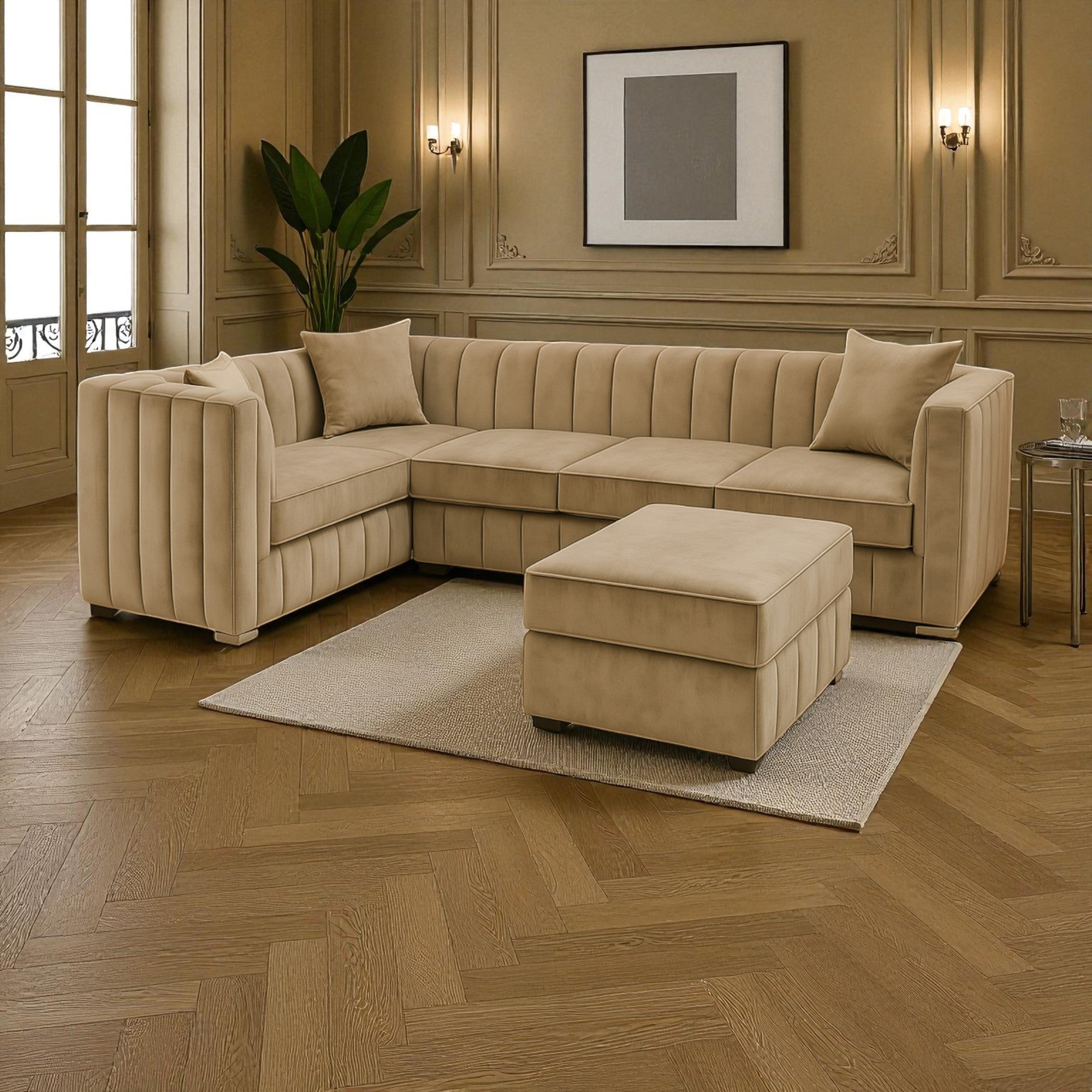 The Verona 1C3 Linen Chesterfield