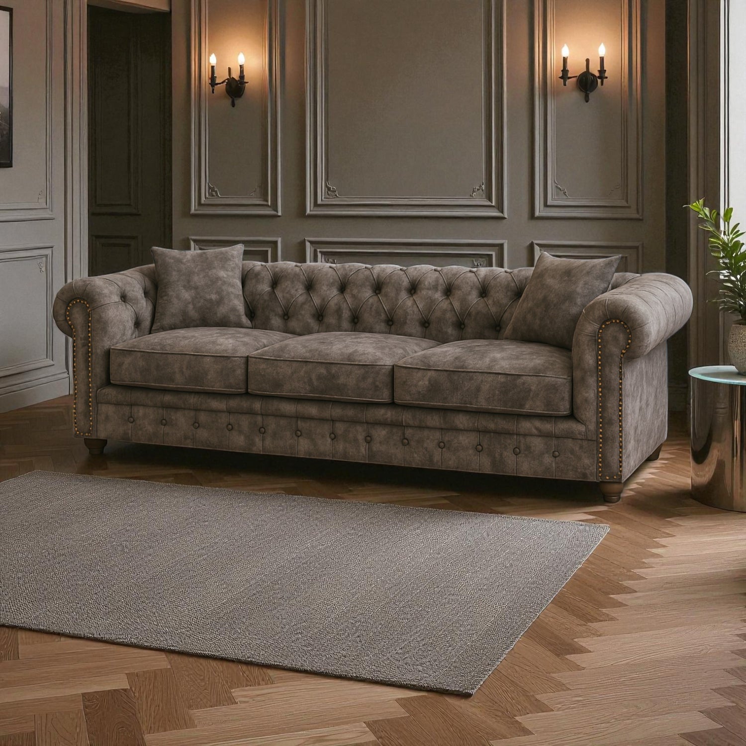 The Verona 3-Seater Chesterfield – Deep Button-Tufted Comfort