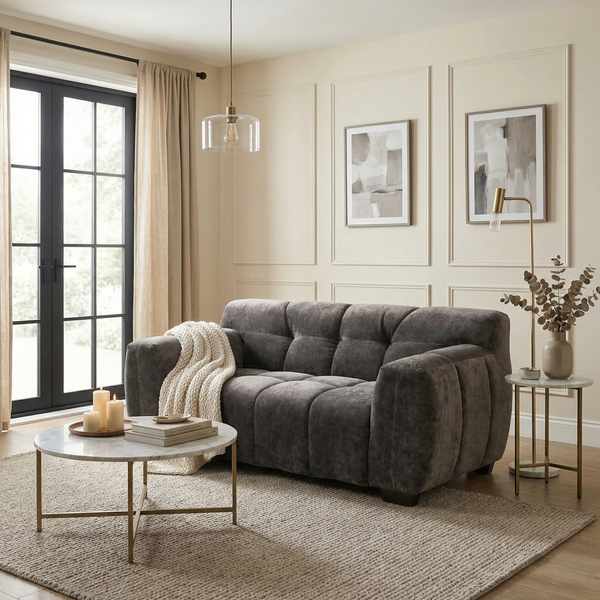 Regent 2 Seater Sofa — Cocoa Chocolate Mermaid Velvet — Lifestyle